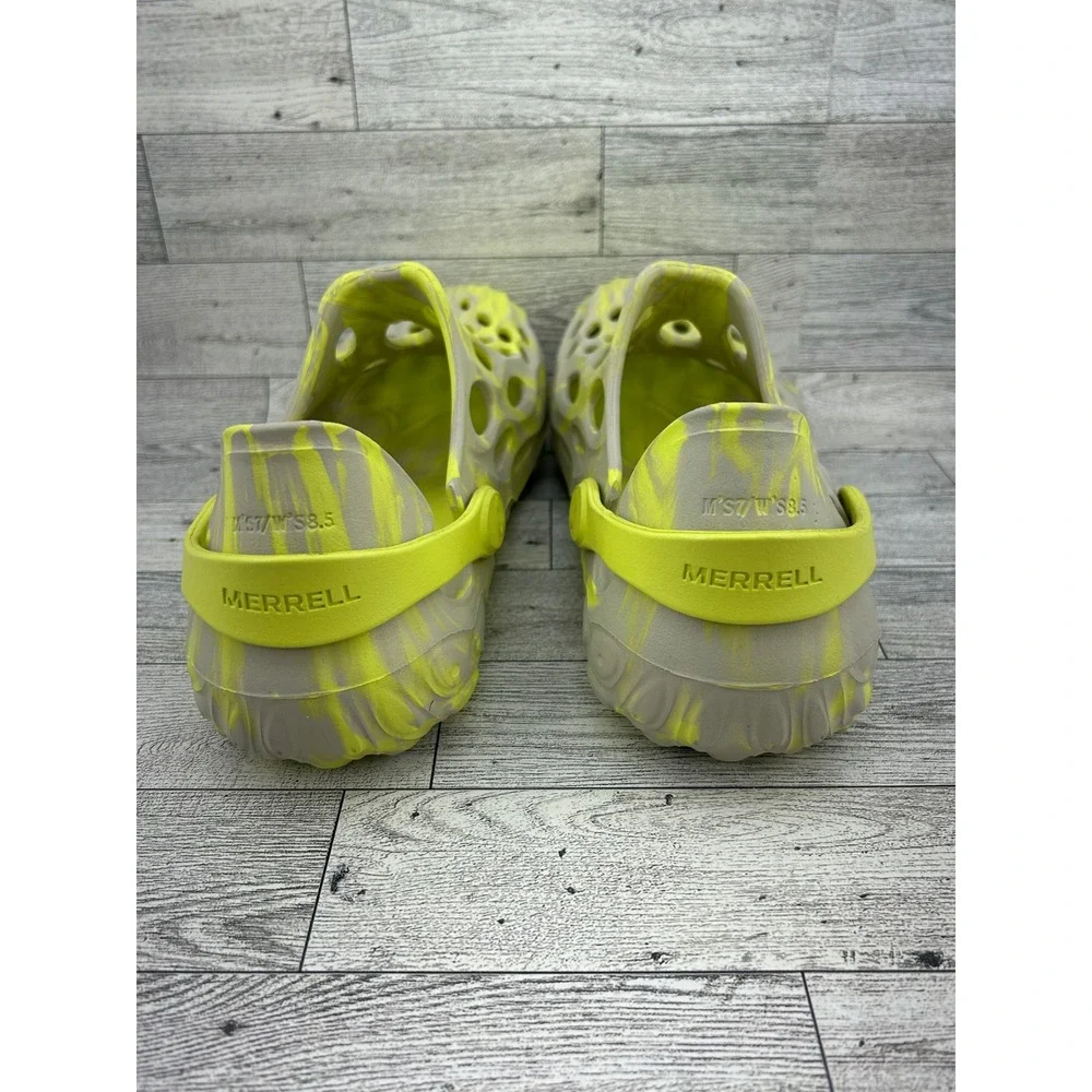 Merrell Hydro Moc Water Shoes Grey Lime Green Marbled Mens 7 Womens 8.5 J003751